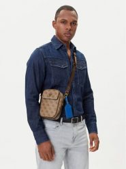 Guess Saszetka HMMILO P5425 Brązowy. Brązowe torby na ramię męskie Guess, ze skóry. Za 289.99 zł.