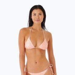 Góra od stroju kąpielowego Rip Curl Classic Surf Sliding Tri 281. Czerwone bikini Rip Curl, bez wzorów. Za 56.99 zł.