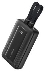 Anker Zolo 10000 mAh 30W z wbudowanymi kablami USB-C+Lightning czarny. Czarne powerbanki . Za 159.90 zł.