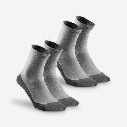 Second Life - Skarpety turystyczne Quechua Hike 50 długie x2 - Stan Doskonały. Szare skarpety męskie QUECHUA, bez wzorów, z bawełny. Za 27.00 zł.