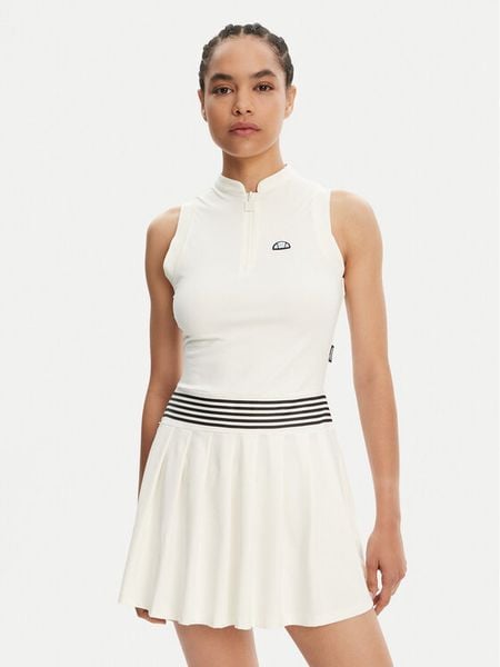 Ellesse Sukienka codzienna Medusa SGZ21966 Biały Slim Fit. Białe sukienki damskie Ellesse, na co dzień, bez wzorów, z syntetyku, bez kołnierzyka, bez ramiączek, proste. Za 159.99 zł.