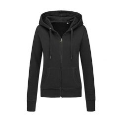 Damska Kurtka Dresowa Select. Czarne kurtki sportowe damskie Stedman, xl, bez wzorów, z dresówki, bez ramiączek, bez kaptura, trekkingowe. Za 161.99 zł.
