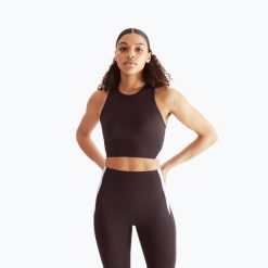Koszulka damska On Movement Crop. Brązowe bluzki damskie On, bez wzorów, bez kołnierzyka, bez ramiączek. Za 179.99 zł.