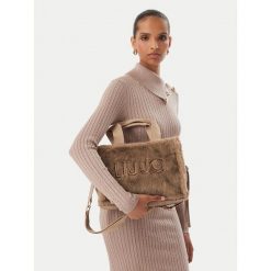 Torebka Liu Jo. Brązowe shopperki damskie Liu Jo, bez wzorów, bez dodatków. Za 469.99 zł.