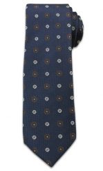 Stylowy Krawat Męski w Grochy i Kwiatki- Chattier- 6,5cm- Kolorowy. Niebieskie krawaty i muchy Chattier, bez wzorów, z tkaniny, eleganckie. Za 49.00 zł.