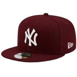 Damska czapka z daszkiem New Era New York Yankees MLB 9FIFTY Cap. Czerwone czapki damskie New Era, bez wzorów, z bawełny, sportowe. Za 149.99 zł.
