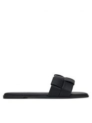 JENNY Klapki RZ45505030 Czarny. Czarne klapki damskie Jenny, bez wzorów, z materiału, bez obcasa, bez zapięcia. Za 99.99 zł.