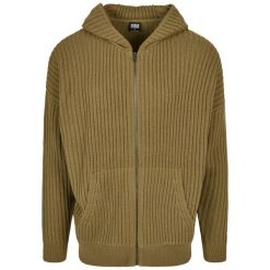 Dzianinowa bluza z kapturem Urban Classics. Zielone bluzy sportowe męskie Urban Classics, m, bez wzorów, z dzianiny, z kapturem. Za 244.50 zł.