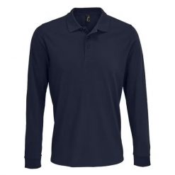 Koszulka Polo Z Długim Rękawem Dla Dorosłych Unisex Polycotton. Niebieskie bluzki damskie SOL'S, s, bez wzorów, casualowe, bez kołnierzyka, bez ramiączek. Za 89.99 zł.