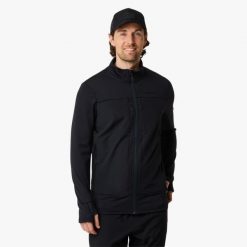 Kurtka męska Swedemount Trondheim Wind Mid Layer Full Zip z polaru. Czarne kurtki sportowe męskie SWEDEMOUNT, na zimę, m, bez wzorów, z polaru, bez kaptura, do biegania. Za 222.00 zł.