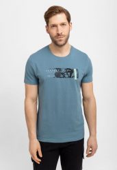 T-shirt z motywem rowerowym T-RAD. Niebieskie t-shirty męskie Volcano, l, bez wzorów, z bawełny, bez kołnierzyka, bez ramiączek. Za 59.99 zł.