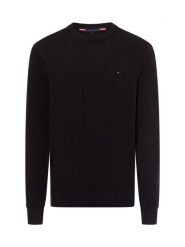 Tommy Hilfiger sweter Mężczyźni Bawełna czarny, XXL. Czarne swetry męskie Tommy Hilfiger, m, bez wzorów, z bawełny, bez kołnierzyka, bez ramiączek. Za 409.95 zł.