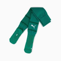 Skarpety piłkarskie unisex Puma TEAMFINAL zielone 70574605 rozmiar 39-42. Zielone skarpety męskie Puma, bez wzorów. Za 81.47 zł.