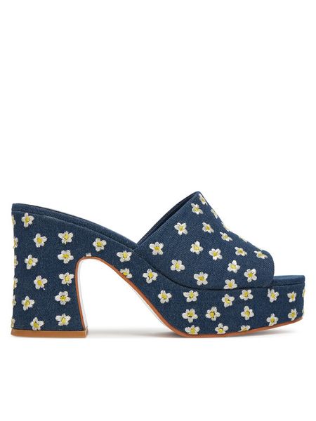 DeeZee Klapki 6103-3 Granatowy. Niebieskie klapki damskie DeeZee, bez wzorów, z materiału, bez obcasa, bez zapięcia. Za 149.99 zł.