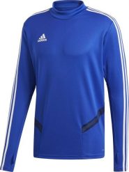 Adidas Bluza męska Tiro 19 Training Top niebieska r. XS (DT5277). Niebieskie bluzy męskie Adidas, m, bez wzorów, bez ramiączek, bez kaptura. Za 182.95 zł.