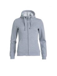 Clique Basic Hoody Full Zip Women - damska bluza z kapturem szary melanż. Szare bluzy damskie CLIQUE, s, bez wzorów, z bawełny, bez ramiączek, z kapturem. Za 187.03 zł.