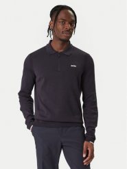 BOSS Sweter Ever 50551688 Granatowy Regular Fit. Niebieskie swetry męskie Boss, l, bez wzorów, z bawełny, bez kołnierzyka, bez ramiączek. Za 579.99 zł.