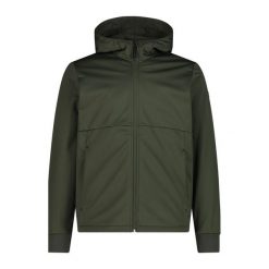 Kurtka męska turystyczna CMP 34A0517. Zielone kurtki męskie CMP, l, bez wzorów, z softshellu, sportowe, z kapturem. Za 425.00 zł.