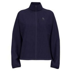 Kurtka damska Odlo ZEROWEIGHT Jacket. Niebieskie kurtki sportowe damskie ODLO, bez wzorów, bez ramiączek, bez kaptura, do biegania. W wyprzedaży za 494.99 zł.