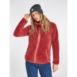 Bluza damska Protest RIRI full zip top. Czerwone bluzy damskie Protest, na zimę, xs, bez wzorów, z polaru, sportowe, bez ramiączek, bez kaptura. Za 299.99 zł.