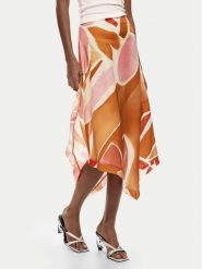 Desigual Spódnica midi 26SWFW13 Pomarańczowy Regular Fit. Brązowe spódnice damskie Desigual, s, bez wzorów, z wiskozy, midi. Za 291.99 zł.
