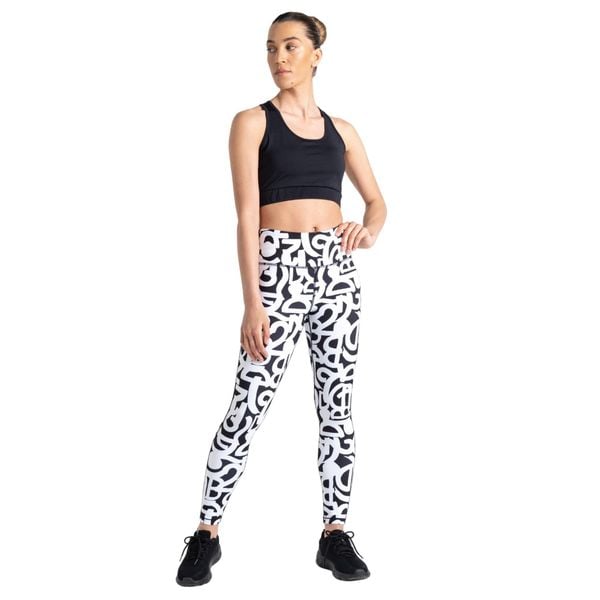 Legginsy Damskie Influential Graffiti. Białe legginsy damskie Dare 2B, bez wzorów, z elastanu. Za 67.99 zł.