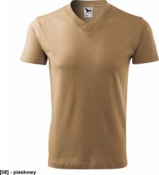 MALFINI V-neck 102 - ADLER - Koszulka unisex, 160 g/m2 - piaskowy 3XL. Bluzki damskie MALFINI, m, bez wzorów, bez kołnierzyka, bez ramiączek. Za 23.25 zł.