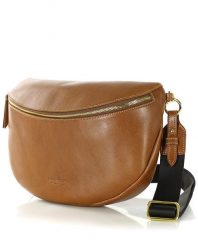 Torebka na szerokim pasku nerka damska skórzana premium MARCO MAZZINI brązowa. Brązowe shopperki damskie bez wzorów, ze skóry, bez dodatków. Za 699.00 zł.