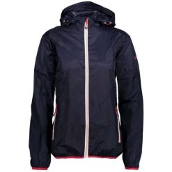 Kurtka damska turystyczna CMP 3X53256. Niebieskie kurtki sportowe damskie CMP, bez wzorów, bez ramiączek, bez kaptura. Za 140.99 zł.