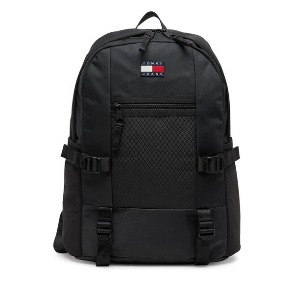 Plecak Tommy Jeans. Czarne plecaki męskie Tommy Jeans, bez wzorów, z jeansu, sportowe. Za 309.99 zł.