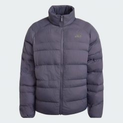 KURTKA OCIEPLANA ESSENTIALS PACKABLE. Szare kurtki męskie Adidas, l, bez wzorów, z materiału, bez kaptura. Za 349.00 zł.