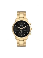 Fossil Zegarek Neutra Chronograph FS6093 Złoty. Żółte, analogowe zegarki męskie FOSSIL, bez wzorów, złote. Za 759.99 zł.