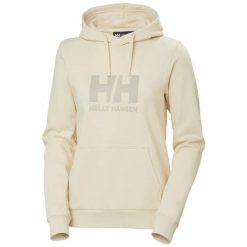 Bluza damska z kapturem Helly Hansen Logo. Białe bluzy damskie Helly Hansen, bez wzorów, casualowe, bez ramiączek, z kapturem. Za 339.00 zł.