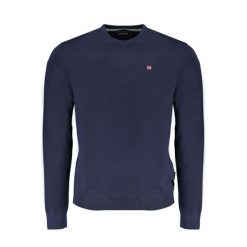Sweter męski Napapijri Droz 5. Niebieskie swetry męskie Napapijri, m, bez wzorów, bez kołnierzyka, bez ramiączek. Za 376.20 zł.