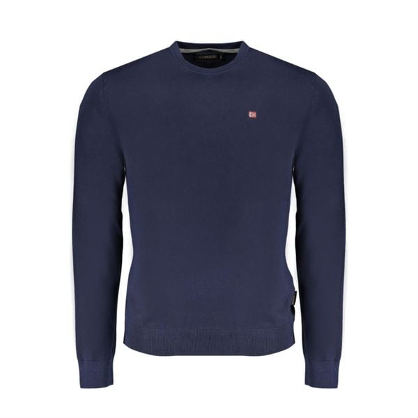 Sweter męski Napapijri Droz 5. Niebieskie swetry męskie Napapijri, m, bez wzorów, bez kołnierzyka, bez ramiączek. W wyprzedaży za 315.35 zł.