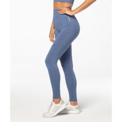 Legginsy bezszwowe sportowe dla kobiet Carpatree Vibe z wysokim stanem. Niebieskie legginsy sportowe damskie Carpatree, xs, bez wzorów, z podwyższonym stanem, na fitness i siłownię. Za 119.99 zł.