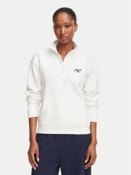 Lacoste Bluza SF8504 Kremowy Relaxed Fit. Białe bluzy damskie Lacoste, bez wzorów, z bawełny, bez ramiączek, bez kaptura. Za 624.99 zł.