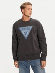 Guess Bluza M4BQ17 KCIF1 Szary Regular Fit. Szare bluzy męskie Guess, m, z aplikacjami, z bawełny, bez ramiączek, bez kaptura. Za 219.99 zł.