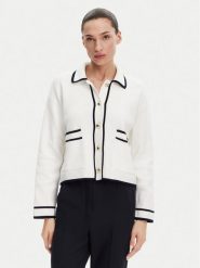 Barbour Kardigan LKN1621WH71 Écru Regular Fit. Kardigany damskie Barbour, bez wzorów, z bawełny, bez kołnierzyka. Za 359.99 zł.