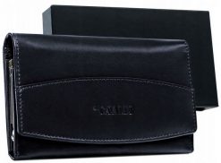 Portfel skórzany Cavaldi granatowy RD-06-GCL. Niebieskie portfele damskie 4U Cavaldi, ze skóry. Za 69.99 zł.
