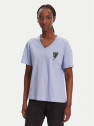 Liu Jo T-Shirt WA5366 JS904 Fioletowy Regular Fit. Fioletowe t-shirty damskie Liu Jo, s, bez wzorów, z bawełny, bez kołnierzyka, bez ramiączek. Za 209.99 zł.