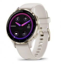 Garmin Venu 3S 3,05 cm (1.2") AMOLED 41 mm Cyfrowy 390 x 390 px Ekran dotykowy Złoto, Kość słoniowa Wi-Fi GPS. Białe, cyfrowe zegarki sportowe Garmin, bez wzorów, złote. Za 2,006.99 zł.
