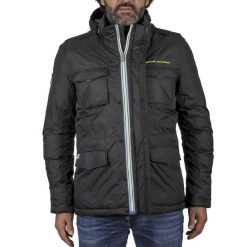 Parka Peak Mountain Cowai. Czarne parki męskie Peak Mountain, na zimę, m, bez wzorów, bez kołnierzyka, bez kaptura. W wyprzedaży za 339.00 zł.
