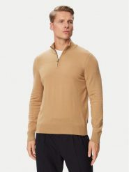 BOSS Sweter H-Ebenji 50565499 Beżowy Regular Fit. Brązowe swetry męskie Boss, m, bez wzorów, z wełny, bez kołnierzyka, bez ramiączek. Za 749.99 zł.