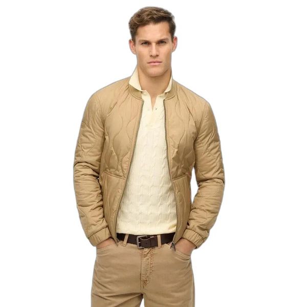 Kurtka puchowa Superdry Surplus Liner. Brązowe kurtki męskie Superdry, m, bez wzorów, z materiału, eleganckie, bez kaptura. Za 362.75 zł.