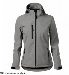 Performance 521 - ADLER - Softshell kurtka damska, 300 g/m2, 6% elastan, 94% poliester, - ciemnoszary melanż M. Szare kurtki sportowe damskie MALFINI, m, bez wzorów, z elastanu, bez ramiączek, bez kaptura. Za 255.88 zł.