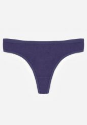 Granatowe Gładkie Majtki Stringi z Bawełną Chrysile. Niebieskie majtki damskie Renee, z bawełny. Za 7.99 zł.
