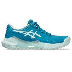 Damskie buty do tenisa Asics Gel-Challenger 14 Clay. Niebieskie obuwie sportowe damskie Asics, bez wzorów, z materiału, bez zapięcia, tenisowe. Za 633.00 zł.