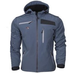 Kurtka Taimen Arigiin softshell - Szaroniebieska. Niebieskie kurtki męskie TAIMEN, bez wzorów, z softshellu, bez kaptura. Za 399.00 zł.