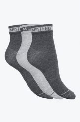 3 pack Męskie Skarpety MUSTANG dark grey mix MU32018 – 9703. Szare skarpety męskie Mustang, bez wzorów. Za 59.99 zł.